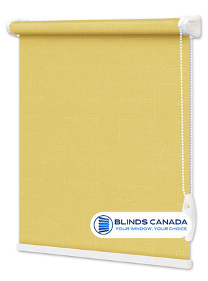 Light yellow "Linen" fabric roller blind (article LEN-2057)