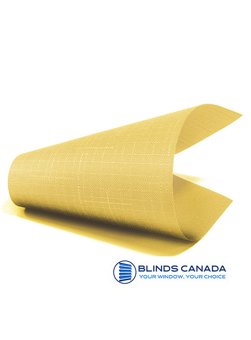 Light yellow "Linen" fabric roller blind (article LEN-2057)
