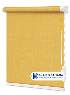 Fabric blind "Linen" yellow (article LEN-2072)