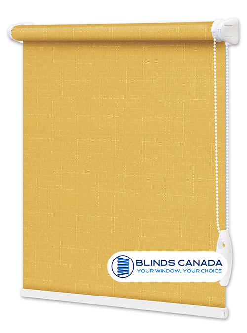 Fabric blind "Linen" yellow (article LEN-2072)