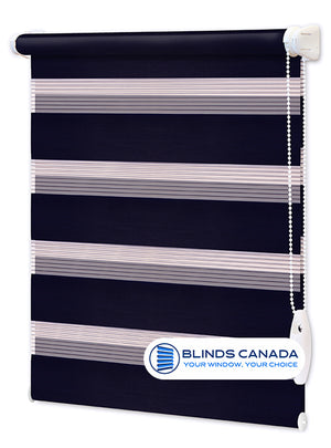 Day & Night blinds "Secret" – dark blue color (SKU: DN238)