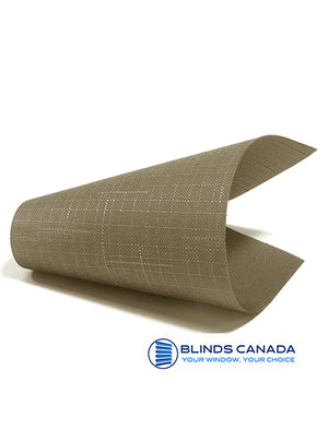 Fabric blind "Linen" pale brown (article LEN-7437)