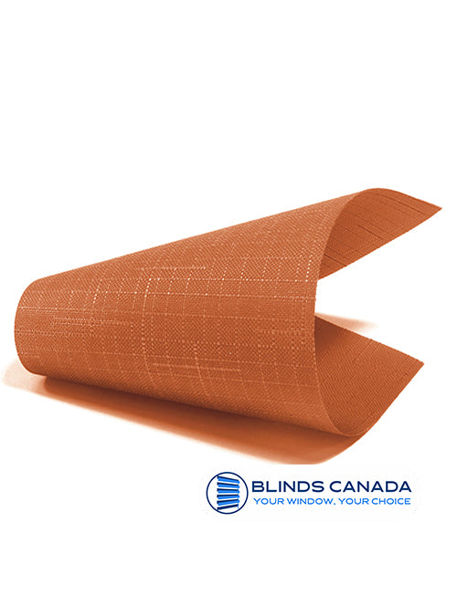 Terracotta "Linen" fabric blind (article LEN-860)