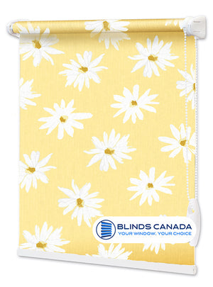 "Daisy" fabric roller blinds – yellow (SKU: ROM-YELLOW)