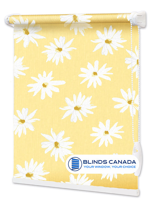 "Daisy" fabric roller blinds – yellow (SKU: ROM-YELLOW)