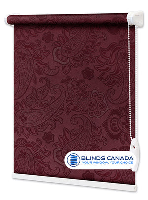 Fabric blind “Arabesque” in eggplant color (article Z1099-2282)