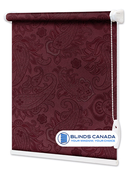 Fabric blind “Arabesque” in eggplant color (article Z1099-2282)