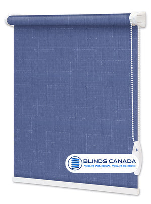 Fabric shutters "Linen" dark blue (article LEN-2075)