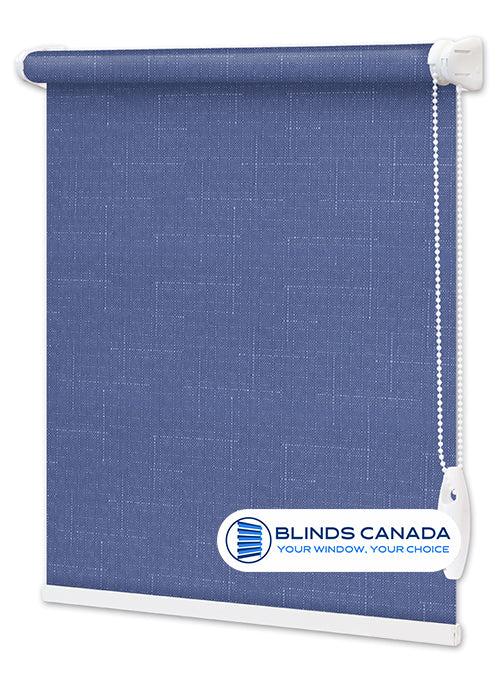 Fabric shutters "Linen" dark blue (article LEN-2075)